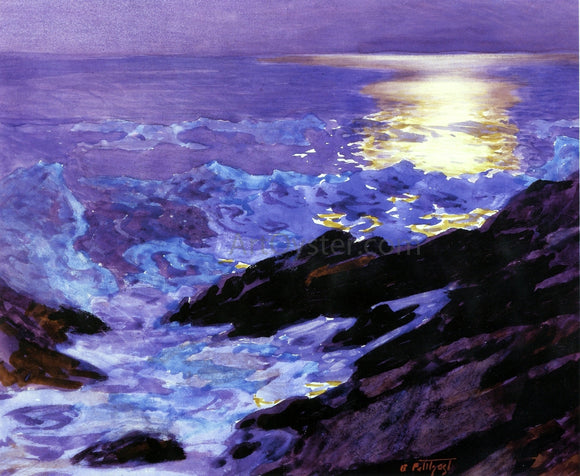  Edward Potthast Moonlight on the Coast - Canvas Art Print