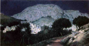  Charles Caryl Coleman Moonlight Capri - Canvas Art Print