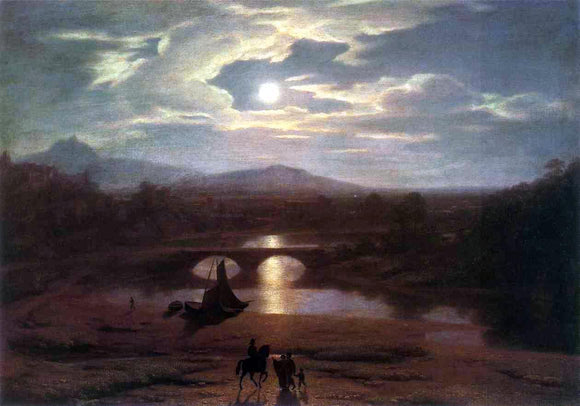  Washington Allston Moonlit Landscape - Canvas Art Print