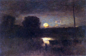  George Inness Moonrise - Canvas Art Print