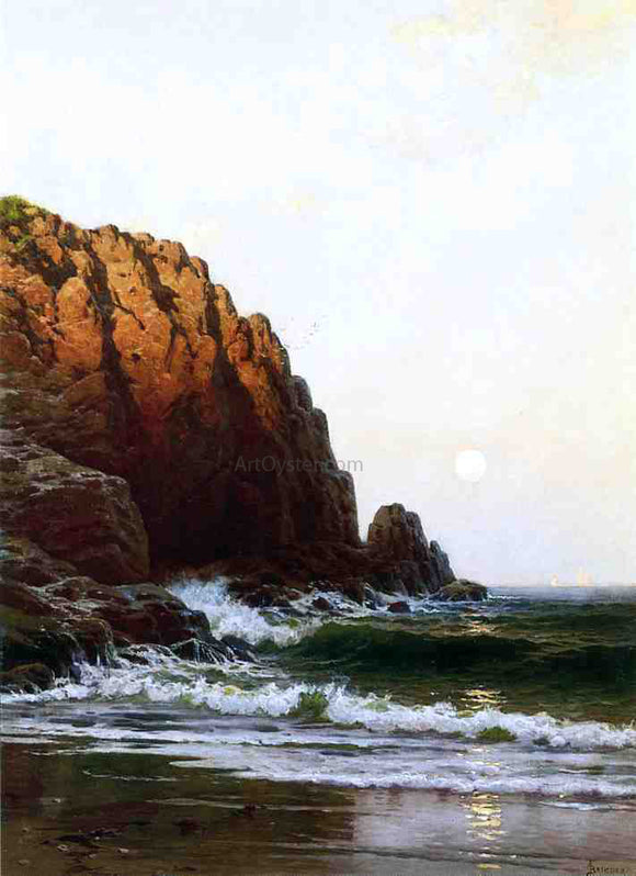  Alfred Thompson Bricher Moonrise, Coast of Maine - Canvas Art Print