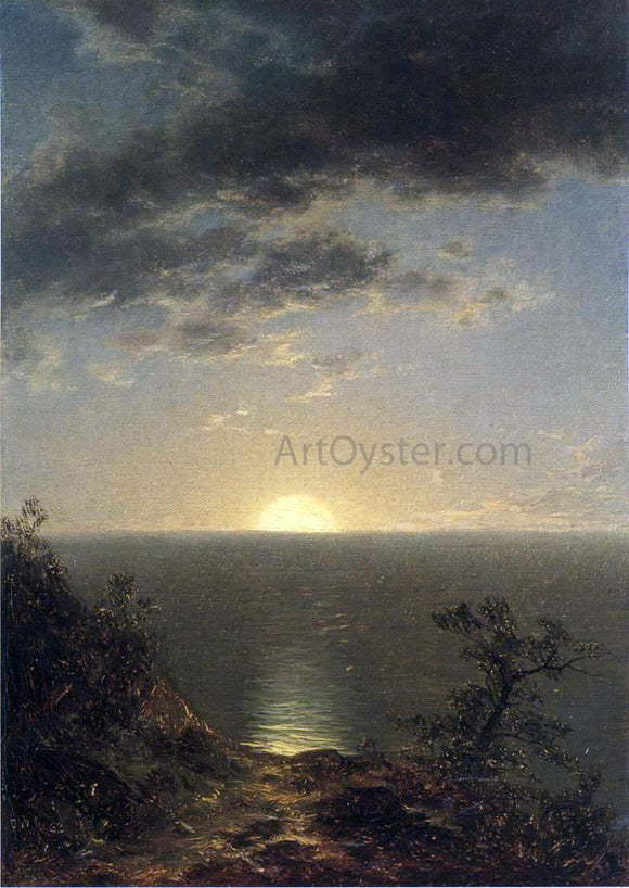  John W Casilear Moonrise on the Coast - Canvas Art Print