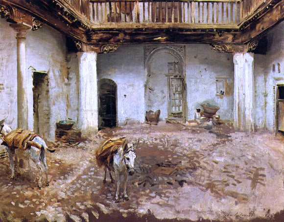  John Singer Sargent A Moorish Courtyard - Canvas Art Print