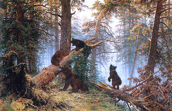  Ivan Ivanovich Shishkin Morning in the Pine-tree Forest - Canvas Art Print