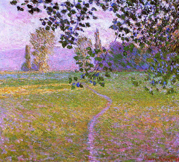  Claude Oscar Monet Morning Landscape, Giverny (also known as Landscape in the Morning) - Canvas Art Print