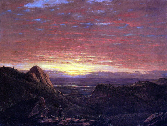  Frederic Edwin Church Morning, Looking East over the Husdon Valley from Catskill Mountains - Canvas Art Print