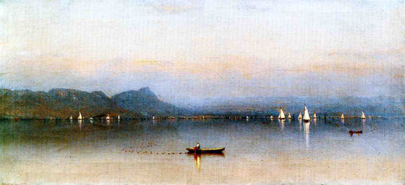  Sanford Robinson Gifford Morning on the Hudson, Haverstraw Bay - Canvas Art Print