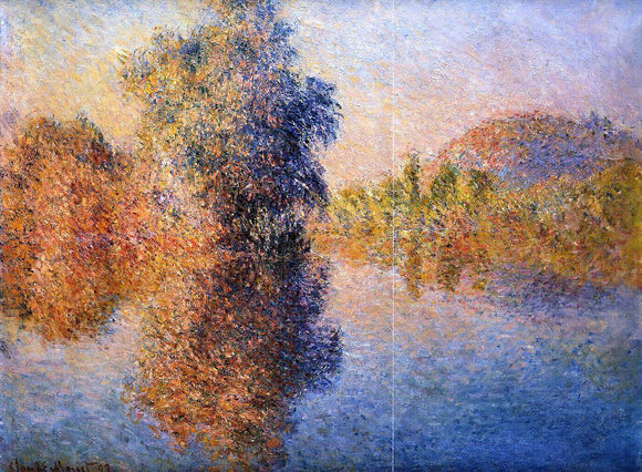  Claude Oscar Monet Morning on the Seine - Canvas Art Print