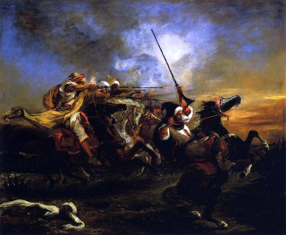  Eugene Delacroix Moroccan Military Exercises - Canvas Art Print