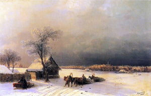  Ivan Constantinovich Aivazovsky Moscow in Winter from the Sparrow Hills - Canvas Art Print