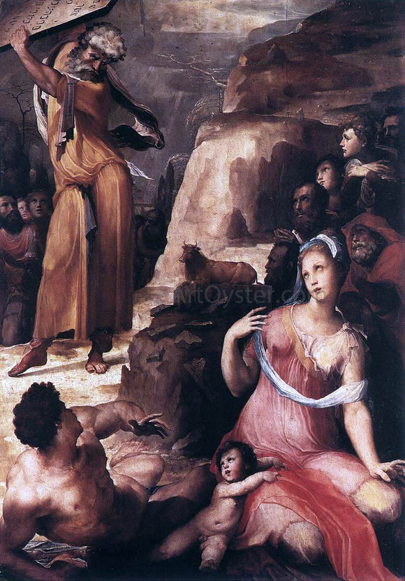  Domenico Beccafumi Moses and the Golden Calf - Canvas Art Print
