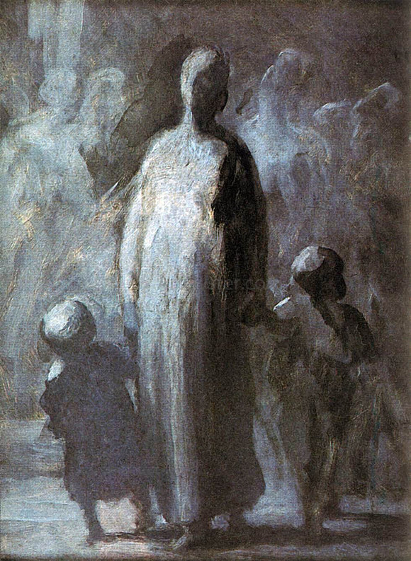  Honore Daumier Mother - Canvas Art Print