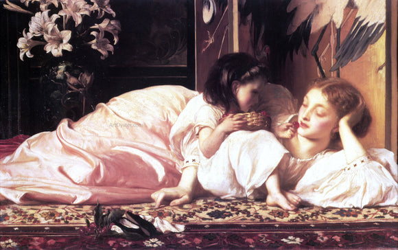  Lord Frederick Leighton Mother and Child - Canvas Art Print