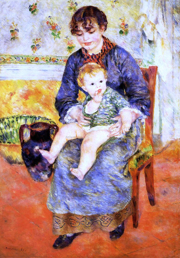  Pierre Auguste Renoir Mother and Child - Canvas Art Print