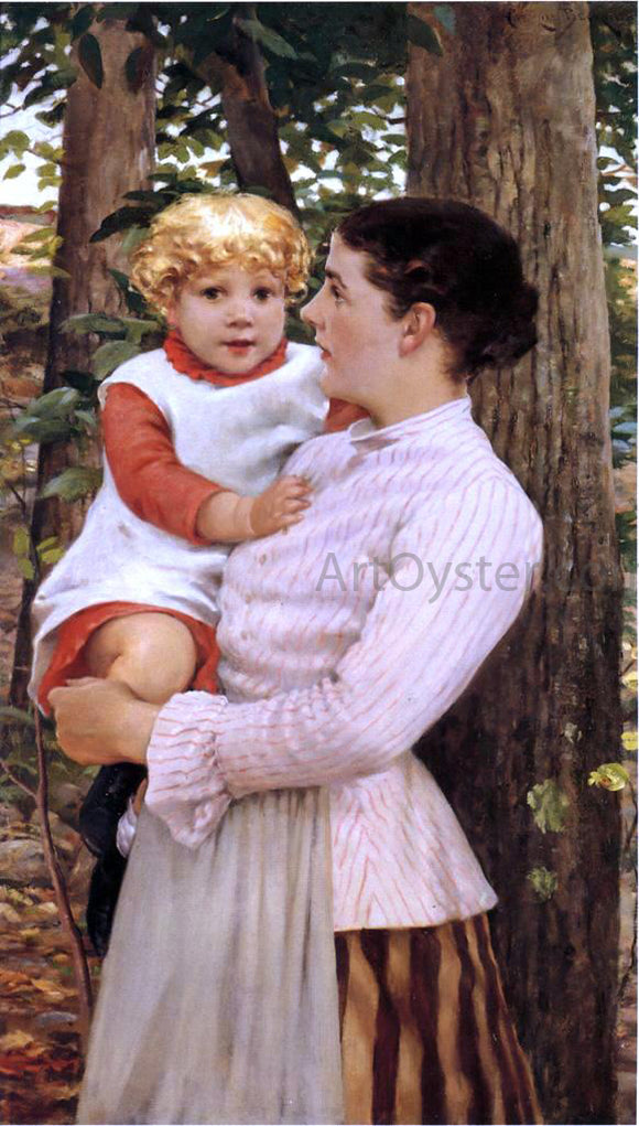  James Carroll Beckwith Mother and Child - Canvas Art Print