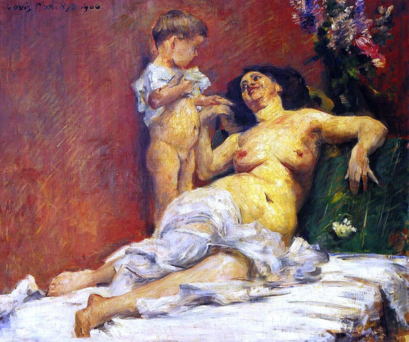  Lovis Corinth Mother and Child - Canvas Art Print