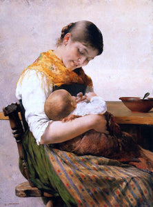  George Jakobides Mother and Child - Canvas Art Print