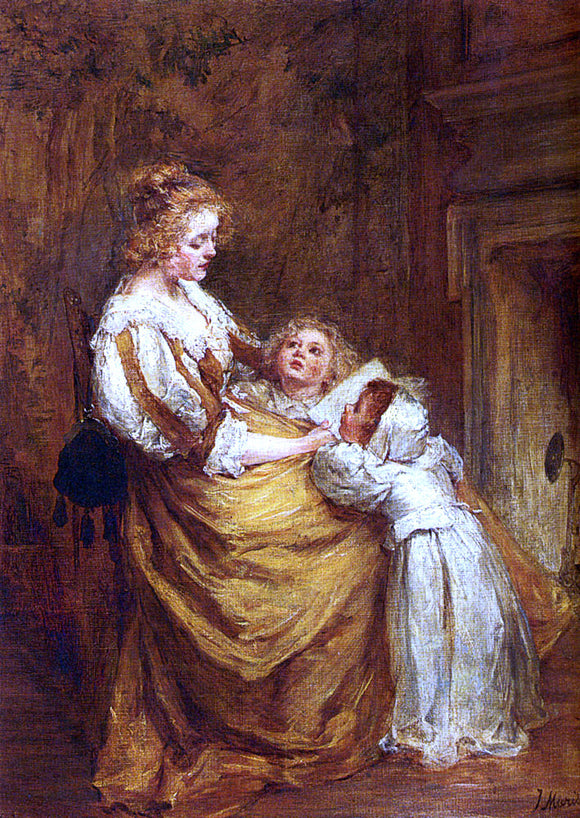  Jacob Henricus Maris Motherly Love - Canvas Art Print
