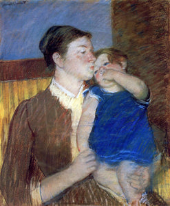  Mary Cassatt Mother's Goodnight Kiss - Canvas Art Print