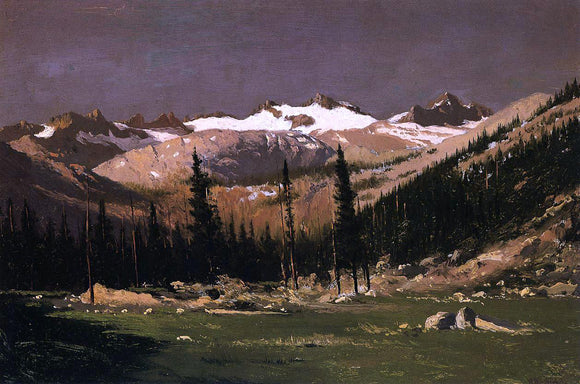  William Bradford Mount Lyell above Yosemite - Canvas Art Print