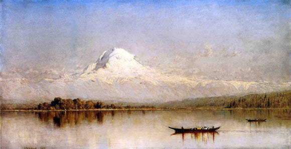  Sanford Robinson Gifford Mount Rainier, Bay of Tacoma, Puget sound - Canvas Art Print