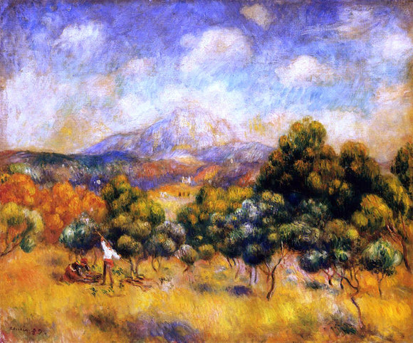  Pierre Auguste Renoir Mount Sainte-Victoire - Canvas Art Print