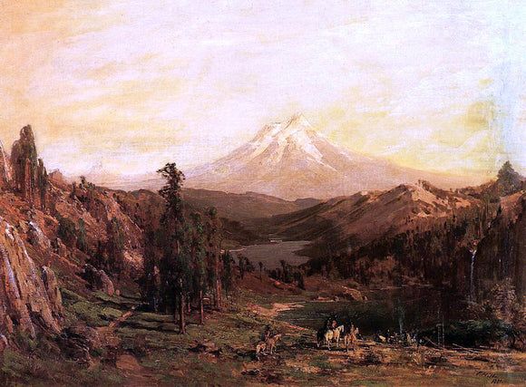  Thomas Hill Mount Shasta and Castle Lake, California - Canvas Art Print