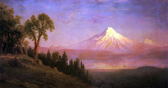  Albert Bierstadt Mount St. Helens, Columbia River, Oregon - Canvas Art Print