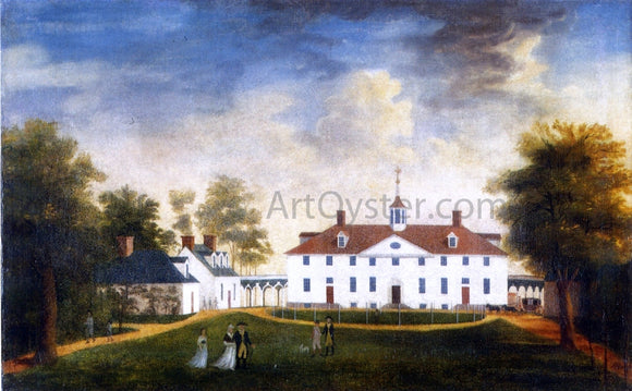  Edward Savage Mount Vernon from the Carriage Entrance - Canvas Art Print
