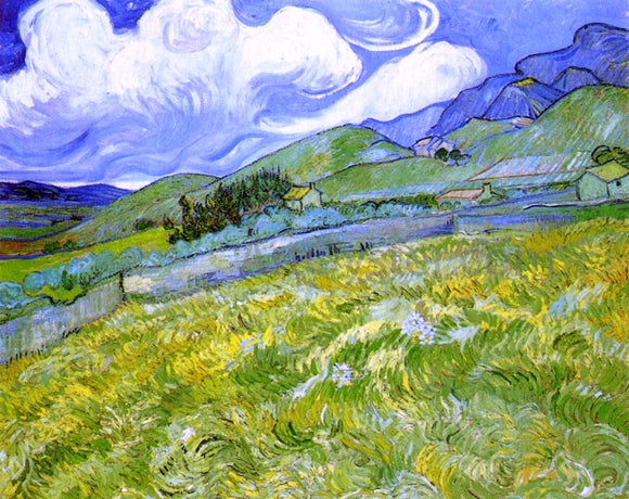  Vincent Van Gogh Mountain Landscape behind Saint-Paul Hospital - Canvas Art Print