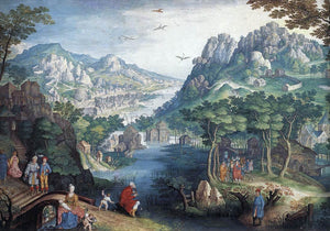  Gillis Van Coninxloo Mountain Landscape with River Valley and the Prophet Hosea - Canvas Art Print