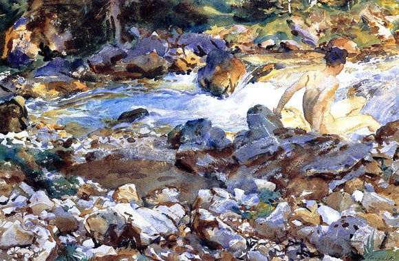  John Singer Sargent Mountain Stream - Canvas Art Print