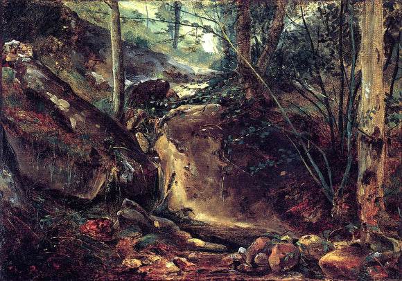  Theodore Rousseau Mountain Stream in the Auverne - Canvas Art Print