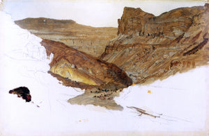  Frederic Edwin Church Mountain Stream, Yemen Valley, Palestine - Canvas Art Print
