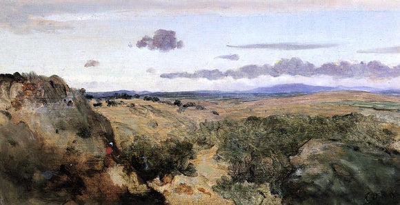  Jean-Baptiste-Camille Corot Mountainous Landscape - Canvas Art Print