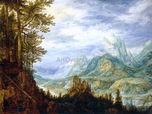  Roelandt Jacobszoon Savery Mountainous Landscape with a Castle - Canvas Art Print
