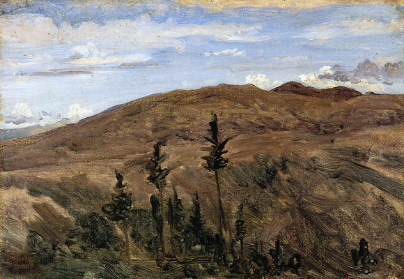  Jean-Baptiste-Camille Corot Mountains in Auvergne - Canvas Art Print