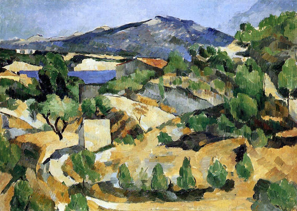  Paul Cezanne A Mountains in Provence (near L'Estaque) - Canvas Art Print