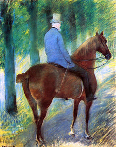  Mary Cassatt Mr. Robert S. Cassatt on Horseback - Canvas Art Print