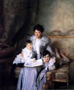  John Singer Sargent Mrs. Arthur Knowles and her Two Sons - Canvas Art Print
