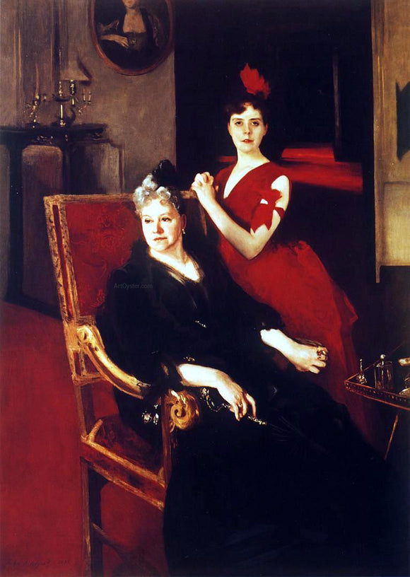  John Singer Sargent Mrs. Edward Burckhardt and her Daughter Louise - Canvas Art Print