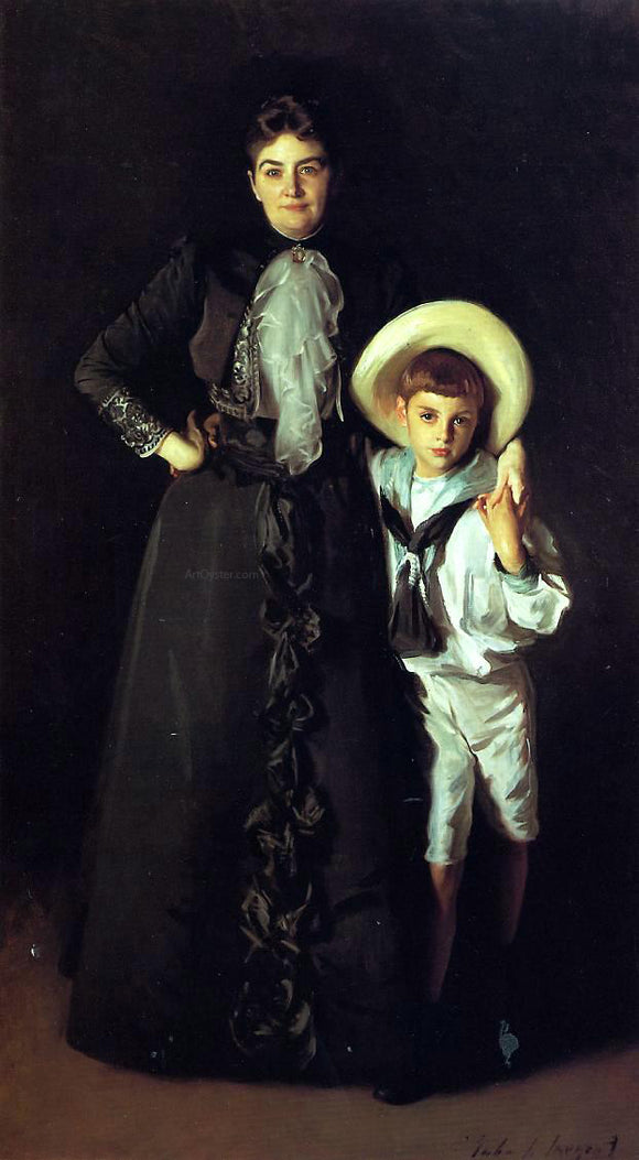  John Singer Sargent Mrs. Edward L Davis and Her Son Livingston Davis - Canvas Art Print
