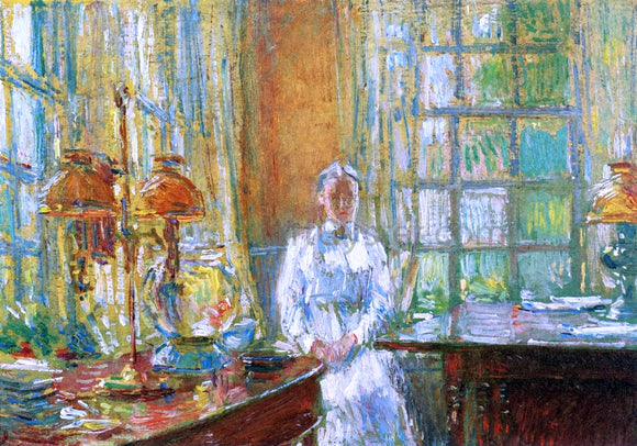  Frederick Childe Hassam Mrs. Holley of Cos Cob, Connecticut - Canvas Art Print