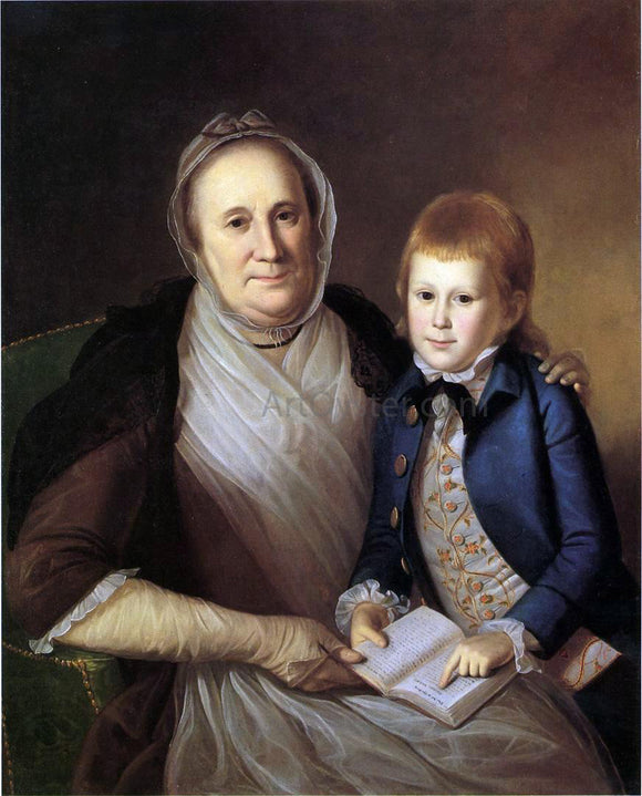 Charles Willson Peale Mrs. James Smith and Grandson - Canvas Art Print
