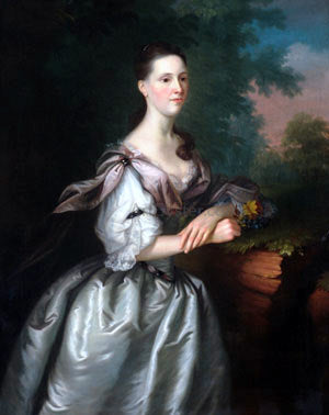  Joseph Blackburn Mrs. Samuel Cutts - Canvas Art Print