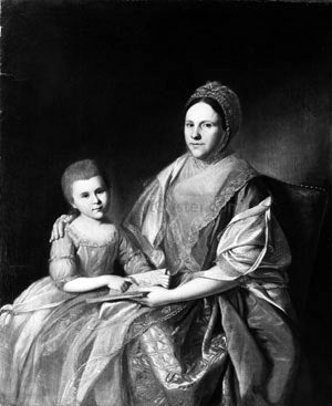  Charles Willson Peale Mrs. Samuel Mifflin and Her Granddaughter Rebecca Mifflin Francis - Canvas Art Print