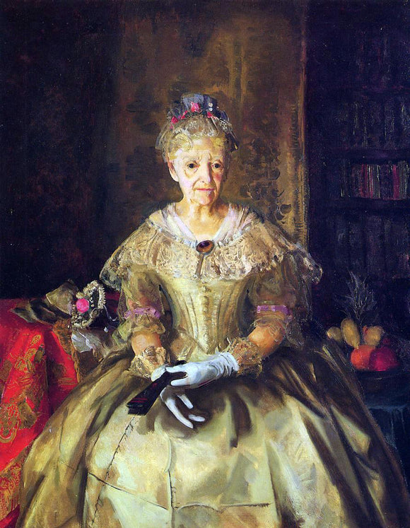  George Wesley Bellows Mrs. T. in Cream Silk, No 1 - Canvas Art Print