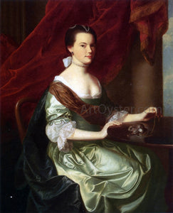  John Singleton Copley Mrs. Theodore Atkinson, Jr (Francis Deering Wentworth) - Canvas Art Print