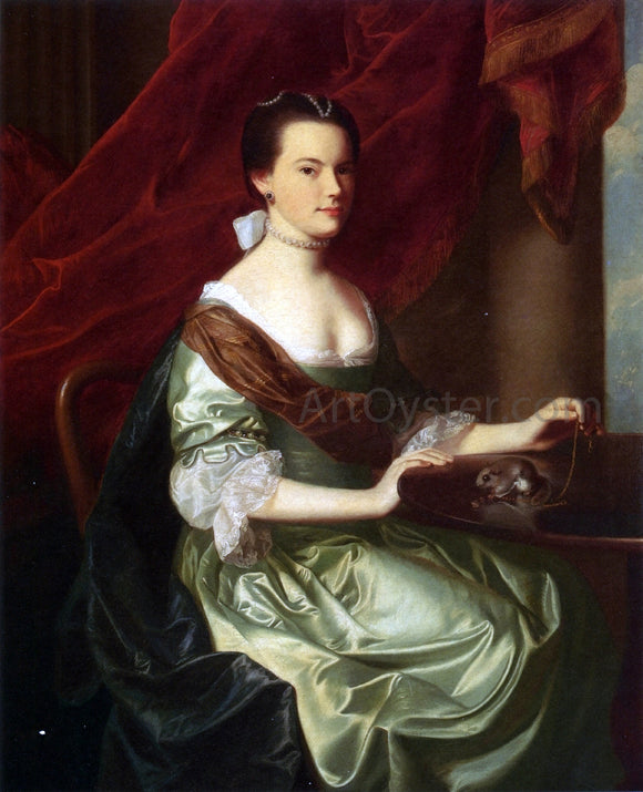  John Singleton Copley Mrs. Theodore Atkinson, Jr (Francis Deering Wentworth) - Canvas Art Print