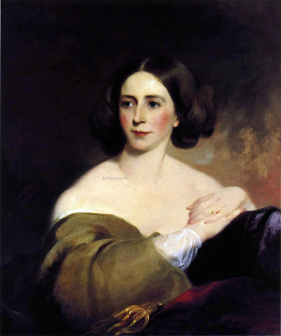  Thomas Sully Mrs. Thomas Fitzgerald (Sarah Leveing Riter) - Canvas Art Print